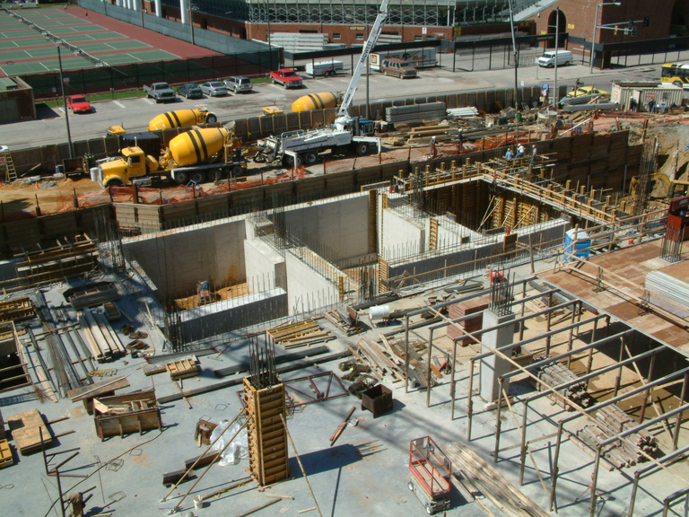 Image of the deepest hole dug in Iowa City, to house Radiation Oncology