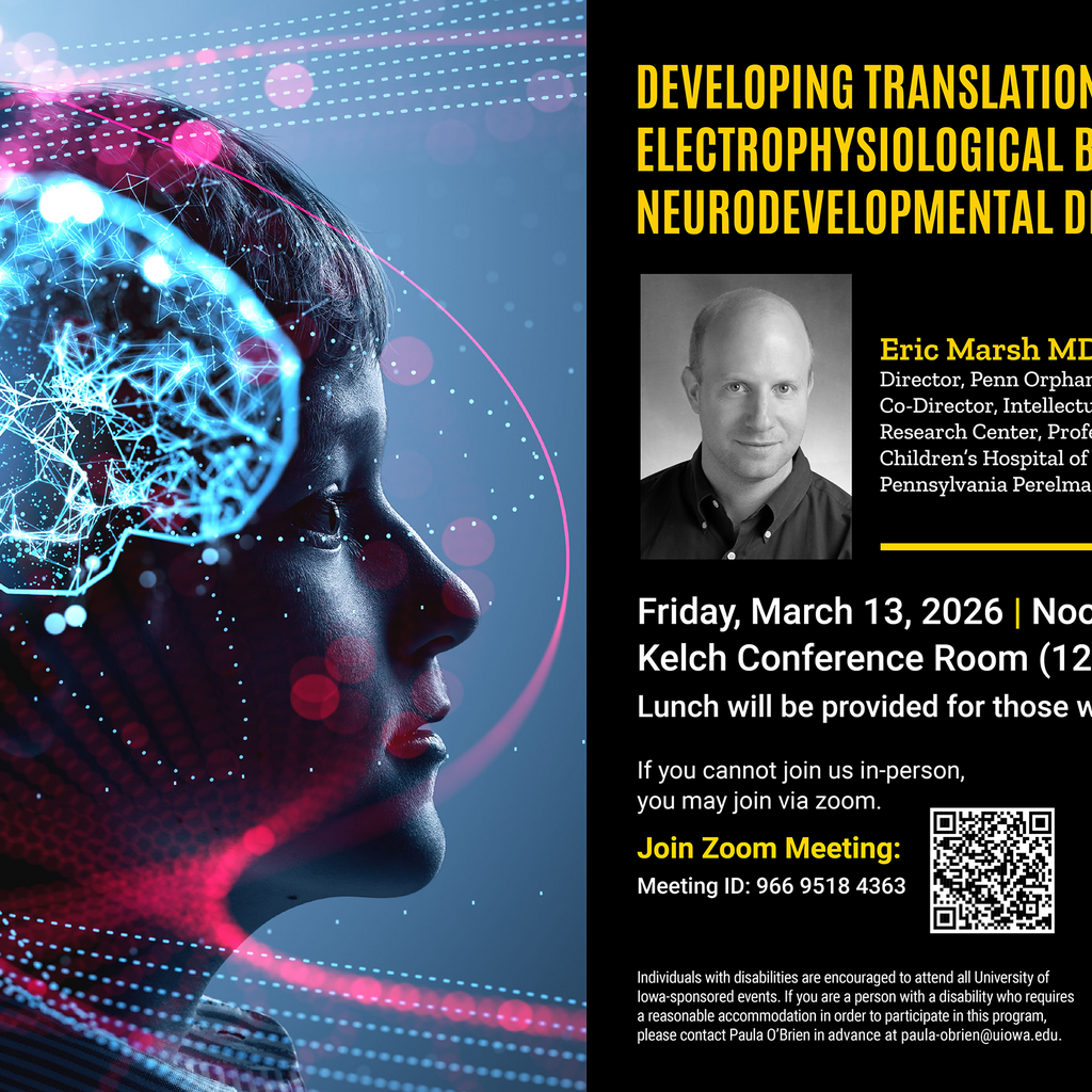 Hawk-IDDRC Seminar Series: Eric Marsh, MD, PhD promotional image