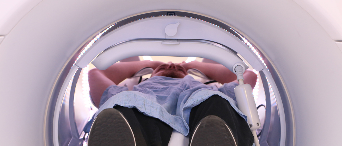 Patient in the bore of the MR-Linac