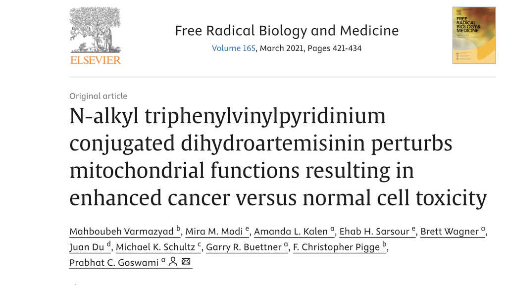 Screenshot of Goswami lab research article