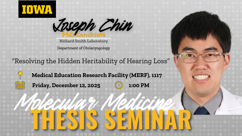 Molecular Medicine Interdisciplinary Program Thesis Defense Seminar: Joseph Chin promotional image